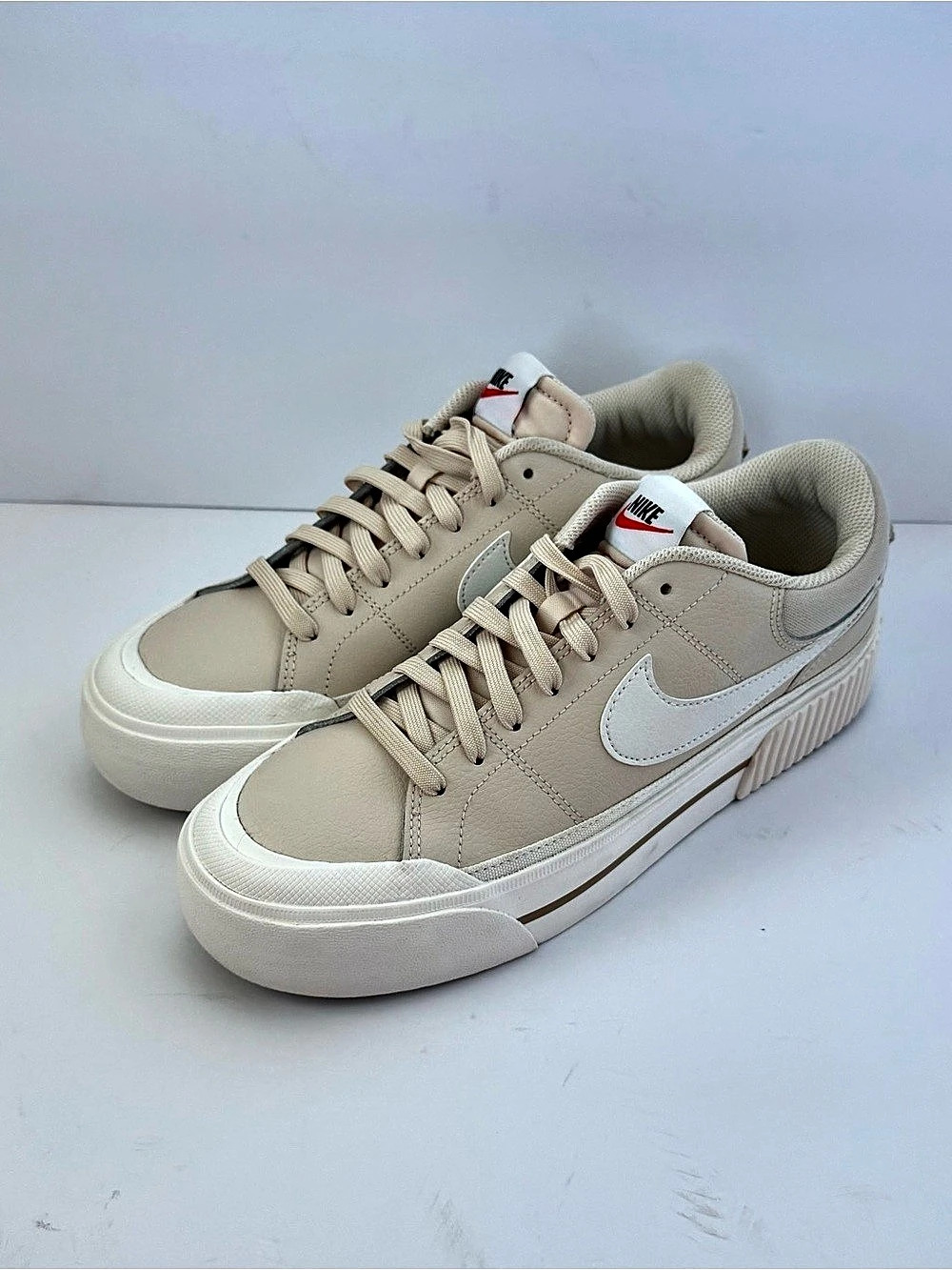 Nike Court Legacy Lift Pearl White Platform Sneakers Women’s 8.5